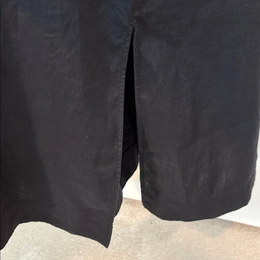 Everlane NWT Size 16 Black The Linen A-Line Midi Dress - Picture 8 of 14